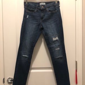 Banana Republic distressed skinny ankle jeans